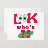 Kijk eens wie 75 ? is briefkaart (Voorkant / Achterkant)