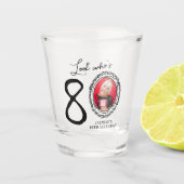 Kijk eens wie 80 is! Foto 80e verjaardag Shot Glas (Voorkant)