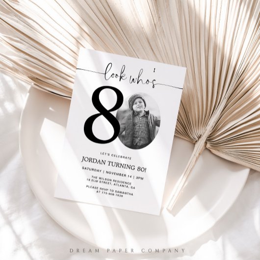 Kijk eens wie 80 is | Foto 80e verjaardag Uitnodig Kaart