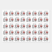 Kijk eens wie 80 is! Foto Happy Birthday Inpakpapier Vel (Voorkant 3)