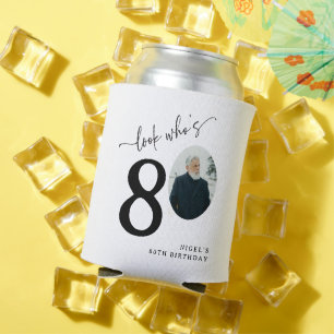Kijk eens wie 80 is! Modern foto 80ste verjaardag Blikjeskoeler