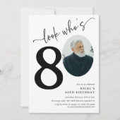 Kijk eens wie 80 is! Moderne foto 80e verjaardag Kaart (Voorkant)