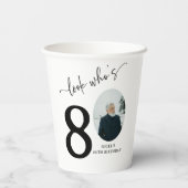 Kijk eens wie 80 is! Moderne foto 80e verjaardag Papieren Bekers (Achterkant)