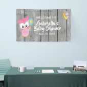 Kijk eens wie Baby shower roze banner is (Beurs)