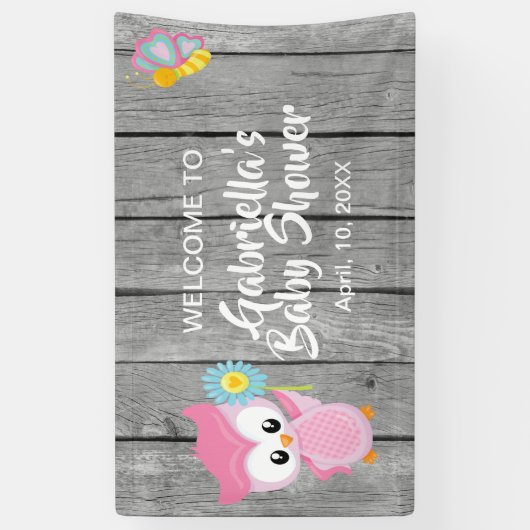 Kijk eens wie Baby shower roze banner is (Verticaal)
