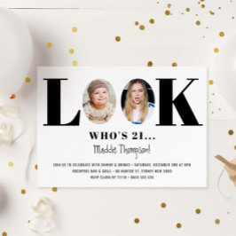 Kijk eens wie de Birthday Funny Photo Invitation i Kaart