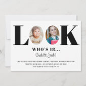 Kijk eens wie de Birthday Funny Photo Invitation i Kaart (Voorkant)