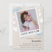 Kijk eens wie de uitnodigingen voor de 10e verjaar (Voorkant)