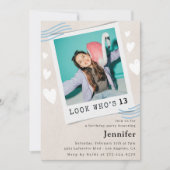 Kijk eens wie de uitnodigingen voor de 13e verjaar (Voorkant)