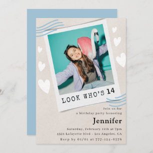 Kijk eens wie de uitnodigingen voor de 14e verjaar