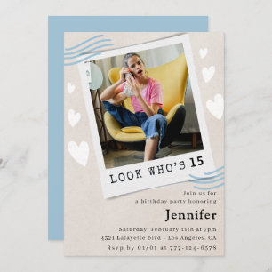 Kijk eens wie de uitnodigingen voor de 15e verjaar