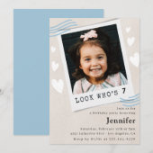 Kijk eens wie de uitnodigingen voor de zevende ver (Voorkant / Achterkant)