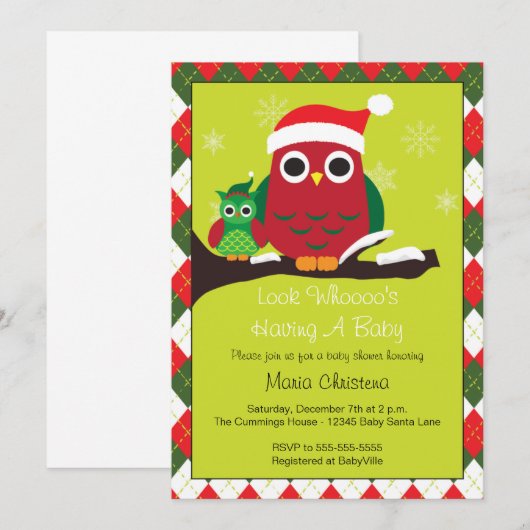 Kijk eens wie een Baby shower uitnodiging heeft (Voorkant / Achterkant)