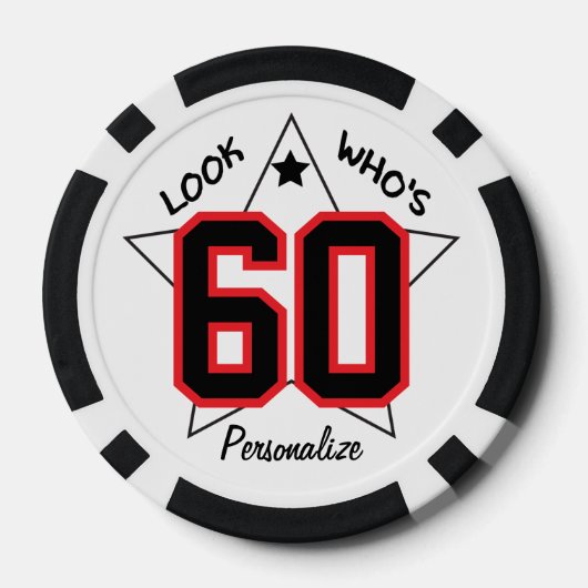 Kijk eens wie er 00 is | 00e verjaardag - Personal Poker Chips (Achterkant)