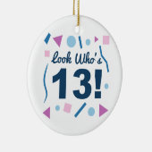 Kijk eens wie er 13 zijn keramisch ornament (Rechts)