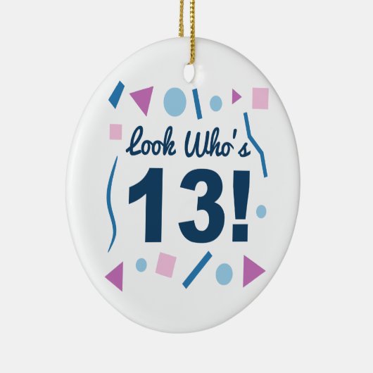 Kijk eens wie er 13 zijn keramisch ornament (Rechts)