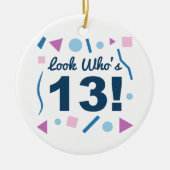 Kijk eens wie er 13 zijn keramisch ornament (Voorkant)