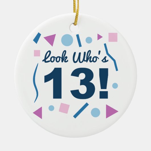 Kijk eens wie er 13 zijn keramisch ornament (Voorkant)