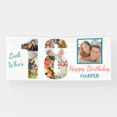 Kijk eens wie er 18 is Foto Collage 18th Birthday  Spandoek (Horizontaal)