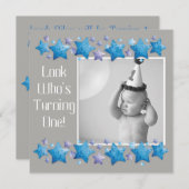 Kijk eens wie er 1 draait, eerste uitnodiging op z (Voorkant / Achterkant)