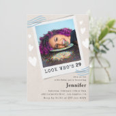 Kijk eens wie er 29ste verjaardag uitnodigingen kr (Staand voorkant)