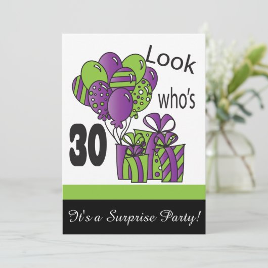 Kijk eens wie er 30 is | 30e verjaardag kaart (Staand voorkant)