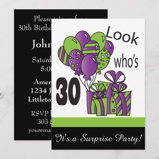 Kijk eens wie er 30 is | 30e verjaardag kaart (Voorkant / Achterkant)