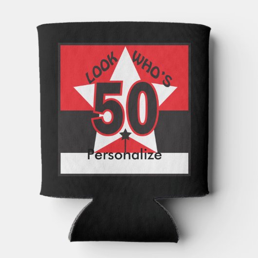 Kijk eens wie er 50 is - 's avonds blikjeskoeler (Achterkant)