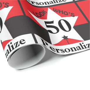 Kijk eens wie er 50 is - 's avonds cadeaupapier