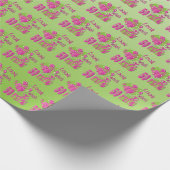 Kijk eens wie er 50 zijn in Groen en Roze - 50ste  Cadeaupapier (Hoek)