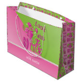 Kijk eens wie er 60 in roze is - 60ste verjaardag large cadeautasje (Achterkant Gekanteld)