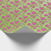 Kijk eens wie er 60 is in Groen en Roze - 60ste ve Cadeaupapier (Hoek)