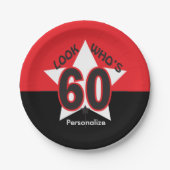 Kijk eens wie er 60 zijn | 60e verjaardag papieren bordje (Voorkant)