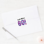 Kijk eens wie er 60 zijn ronde sticker (Envelop)