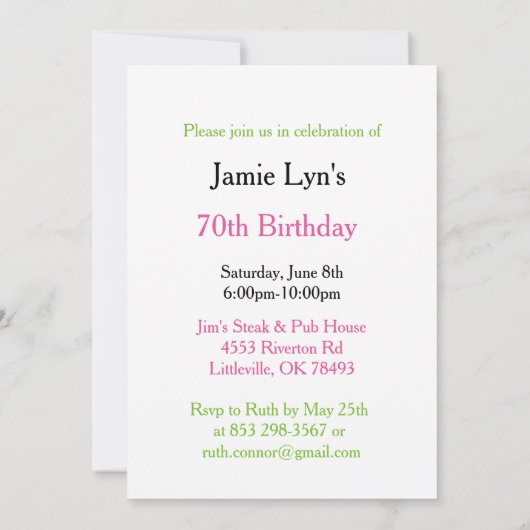 Kijk eens wie er 70 zijn | 70e verjaardag kaart (Achterkant)