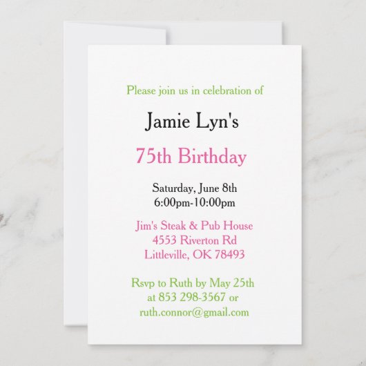 Kijk eens wie er 75 is | 75e verjaardag kaart (Achterkant)