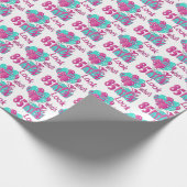 Kijk eens wie er 85 is in Pink & Turquoise3 - 85th Cadeaupapier (Hoek)