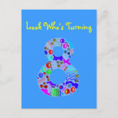 Kijk eens wie er 8 draait briefkaart (Voorkant)