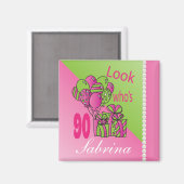 Kijk eens wie er 90 is | 90e verjaardag magneet (Voorkant / Achterkant)