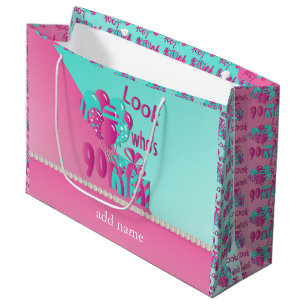 Kijk eens wie er 90 is 90e verjaardag - Roze en Large Cadeautasje