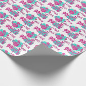 Kijk eens wie er 90 is in Pink & Turquoise3 - 90th Cadeaupapier (Hoek)