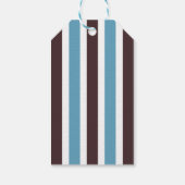 Kijk eens wie er bijna komt! Blauwe Baby shower Cadeaulabel (Achterkant)