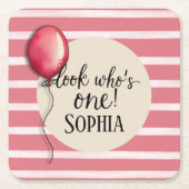 Kijk eens wie er één jarig is kartonnen onderzetters (Voorkant)