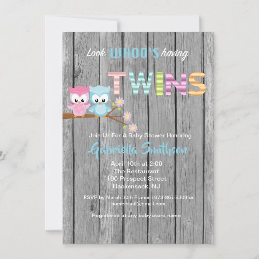 Kijk eens wie er een Twins Baby shower Card heeft Kaart (Voorkant)