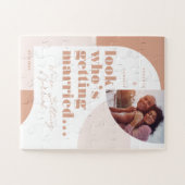 Kijk eens wie er gehuwde Geometric Blush Foto krij Legpuzzel (Horizontaal)