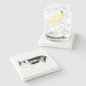 Kijk eens wie er kijkt stenen onderzetter (Zijkant)