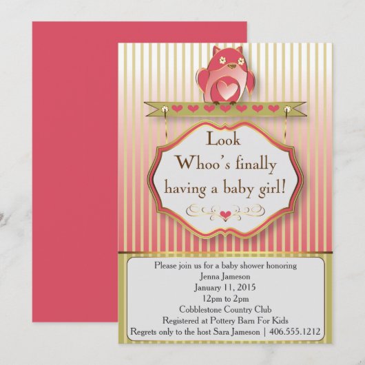 Kijk eens wie er nu eindelijk een kindje krijgt! kaart (Voorkant / Achterkant)