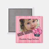 Kijk eens wie er roze jarig is! magneet (Voorkant / Achterkant)