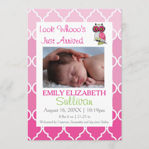 Kijk eens wie er zojuist een roze-vogel aankondigi aankondiging