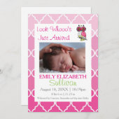 Kijk eens wie er zojuist een roze-vogel aankondigi aankondiging (Voorkant / Achterkant)